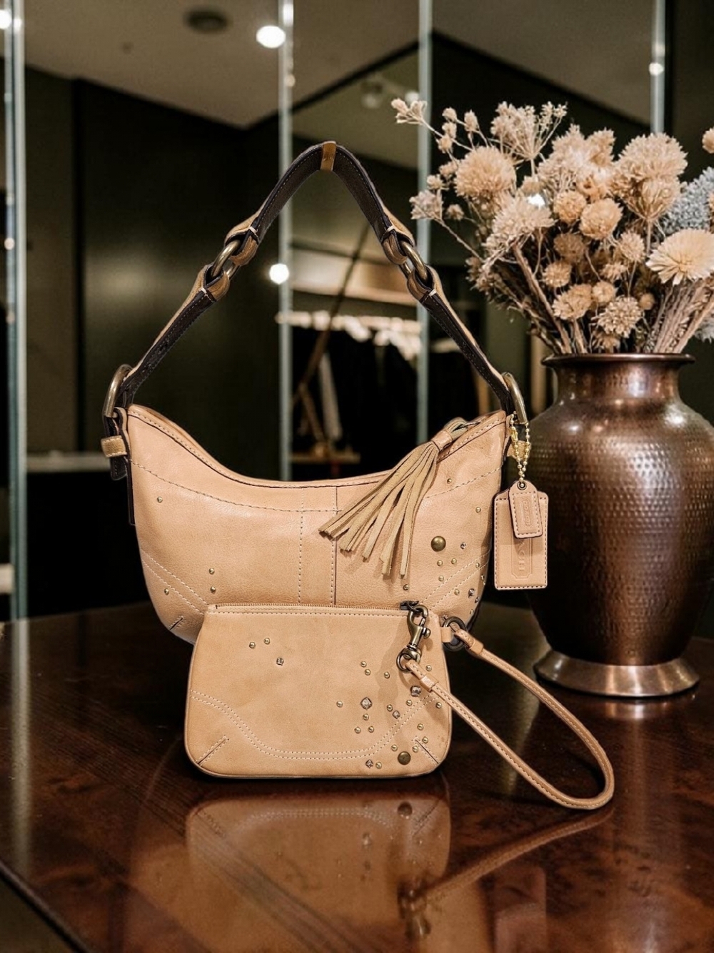 Coach SOHO 2005 Vintage Limited Edition Set w/Bronze Studs/Swarovski Stones - Picture 2 of 16